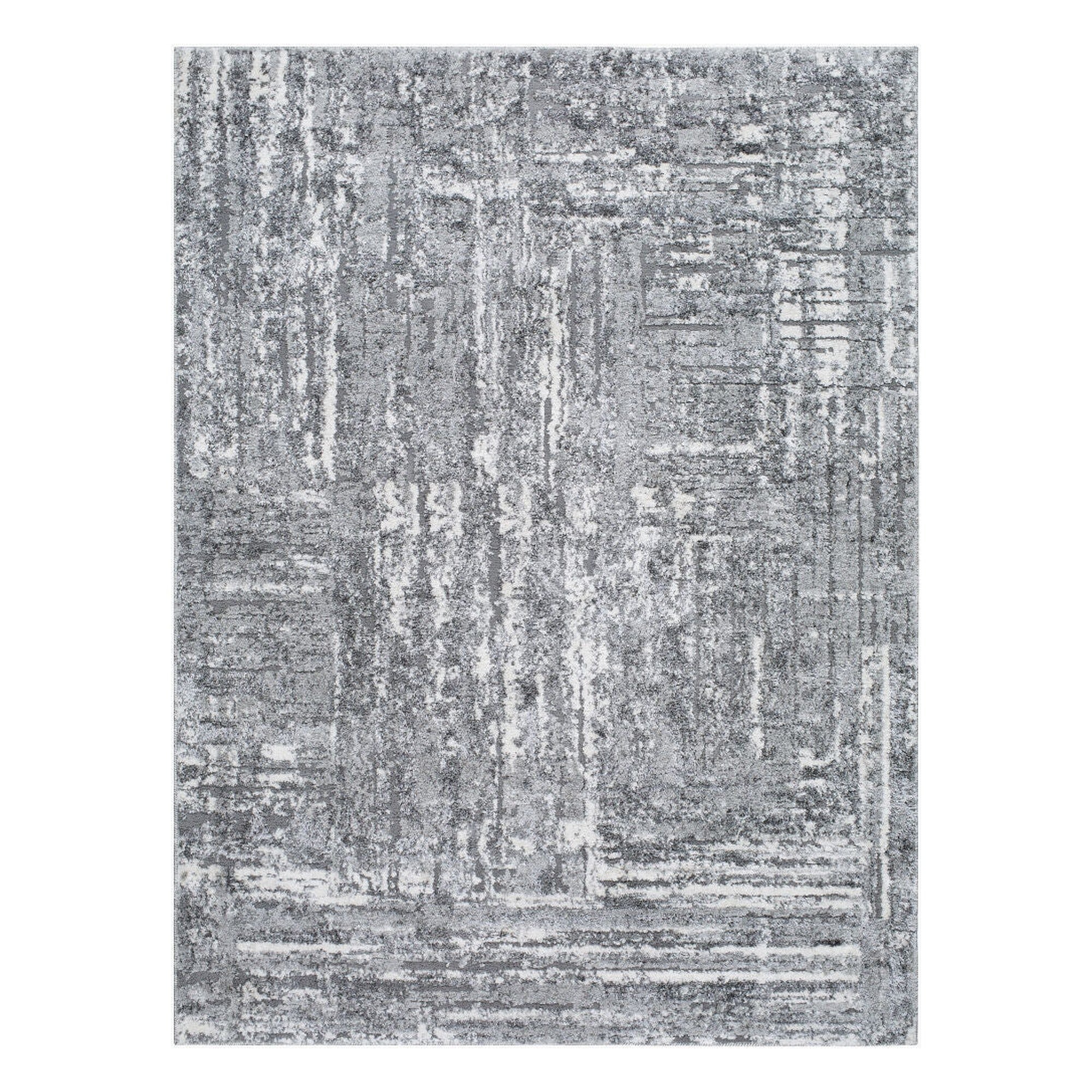 Andorra Plus Charcoal/Light Gray Machine Woven Rug - 2' x 2'11"