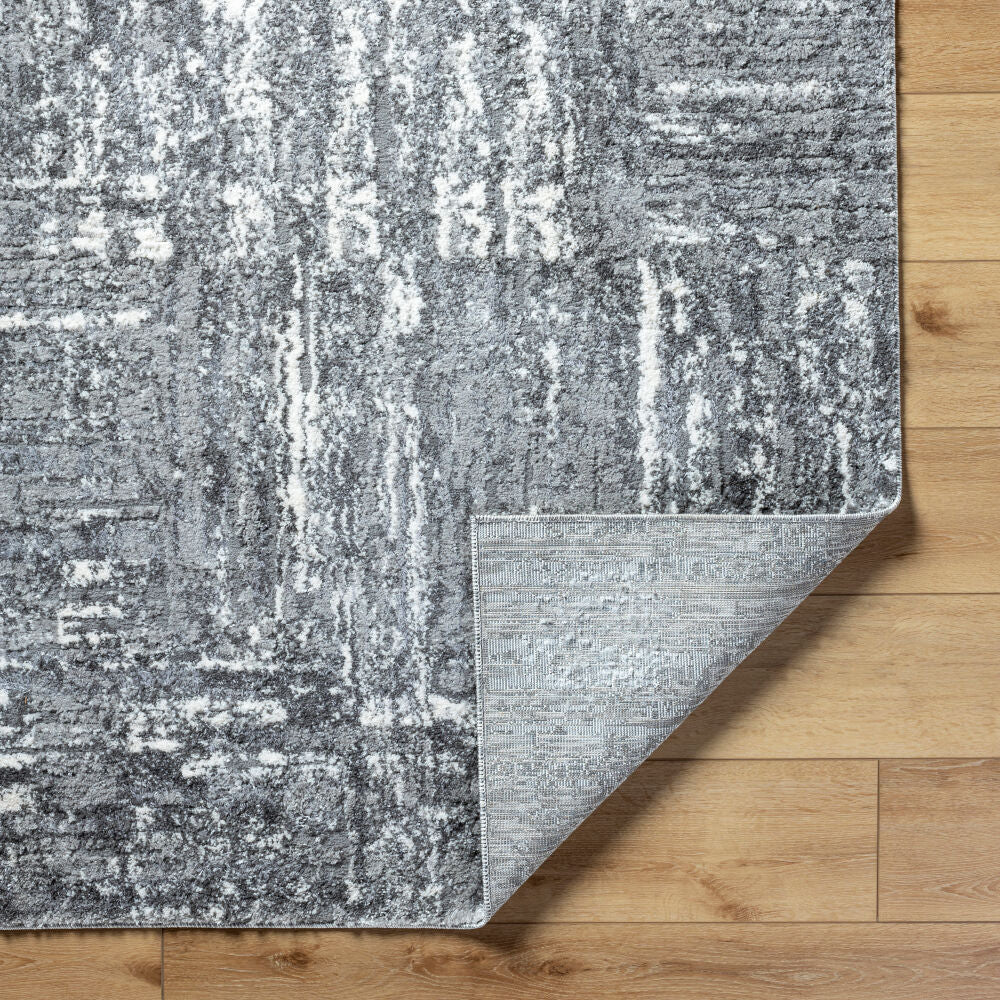 Andorra Plus Charcoal/Light Gray Machine Woven Rug - fold