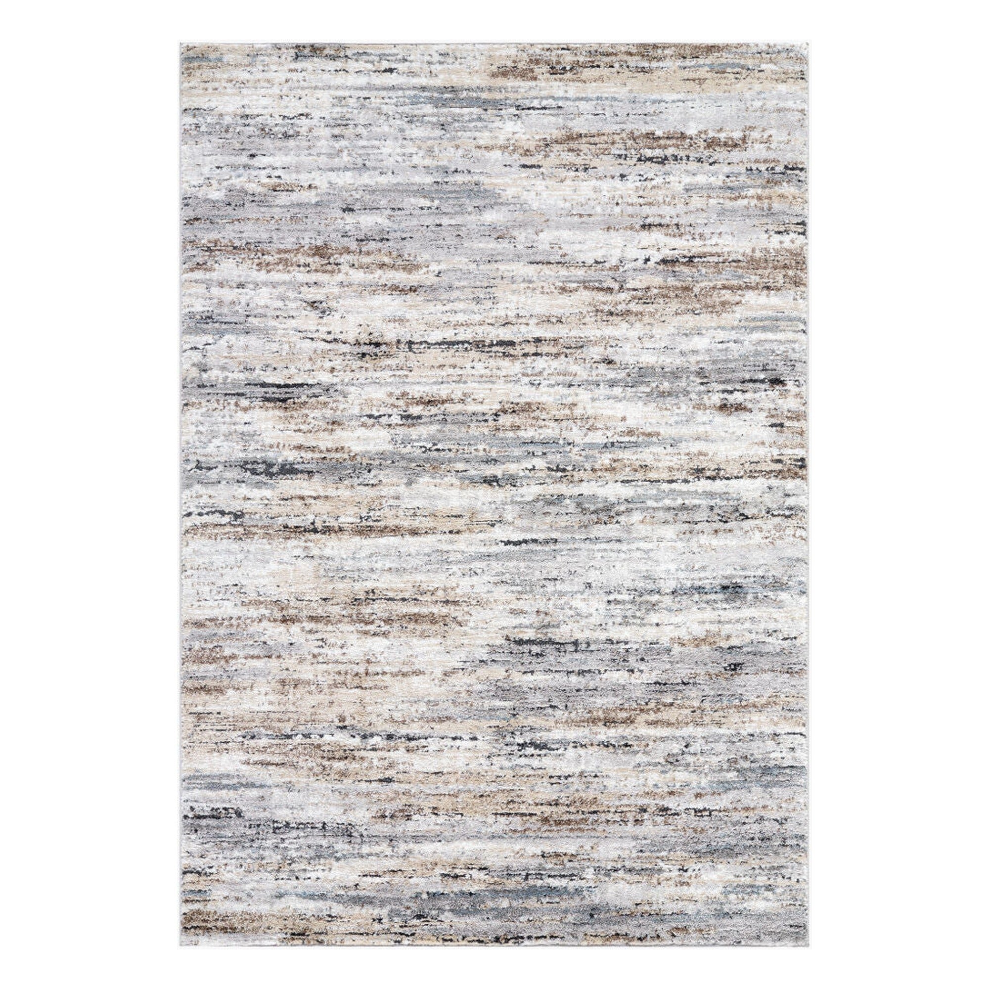 Andorra Plus Black/White Machine Woven Rug - 2' x 2'11"
