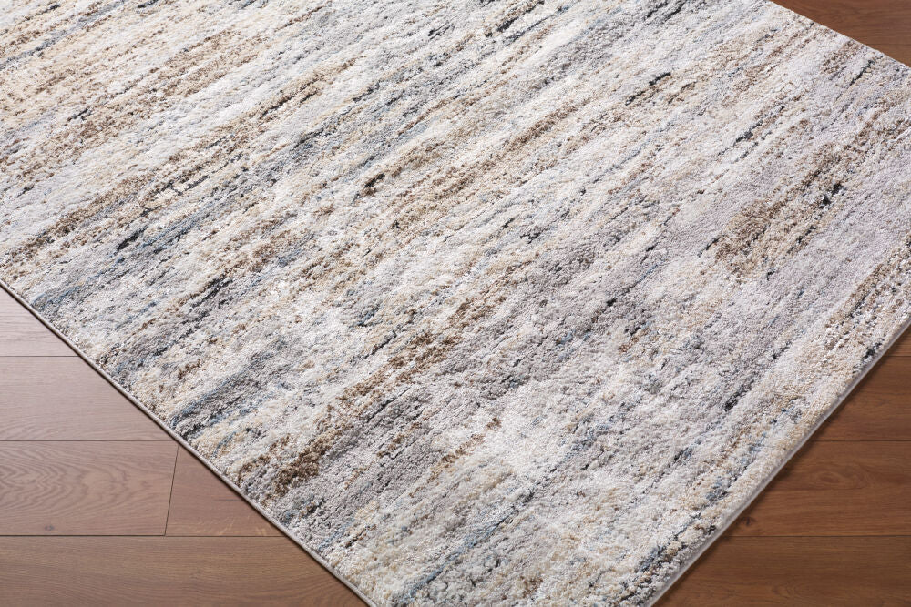 Andorra Plus Black/White Machine Woven Rug - corner