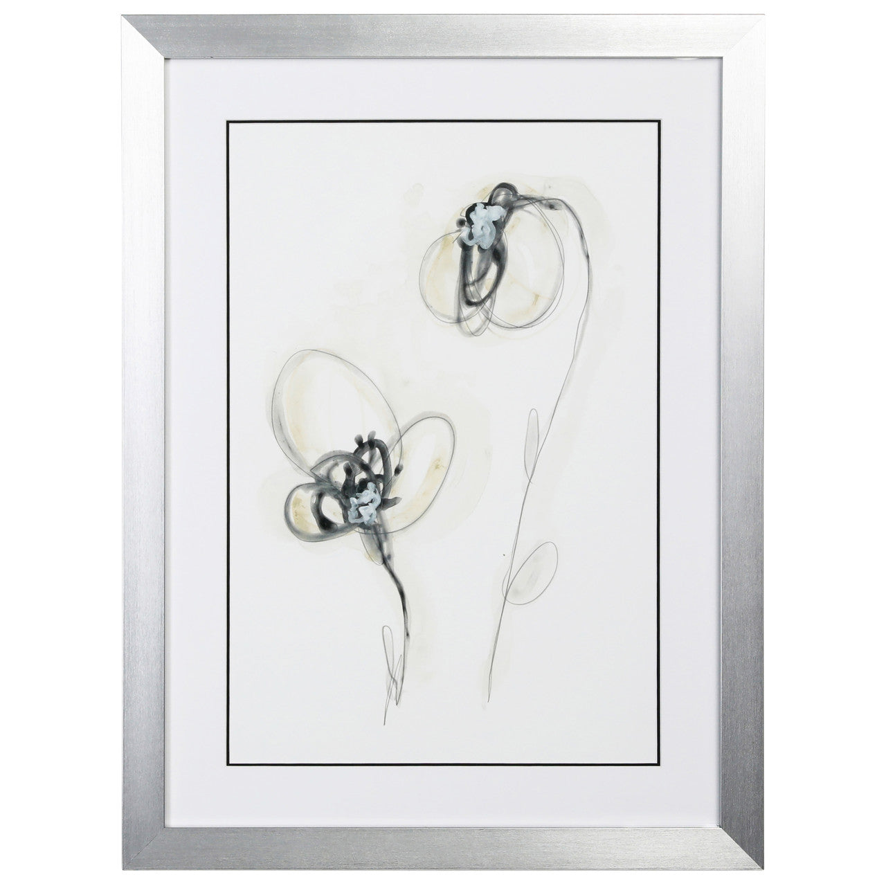 Monochrome Floral VIII 18"