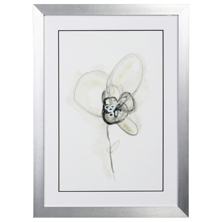 Monochrome Floral I 18"