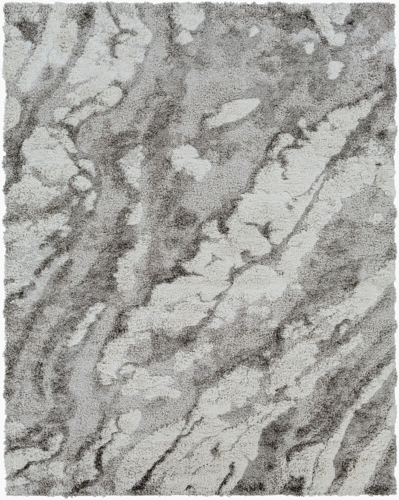 Alta Shag Gray/Off-White Machine Woven Rug ASG-2301 - 2' x 2'11"