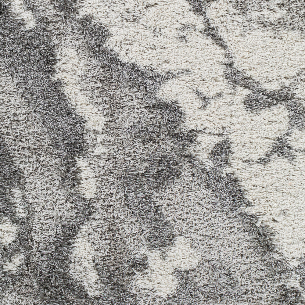 Alta Shag Gray/Off-White Machine Woven Rug ASG-2301 - swatch