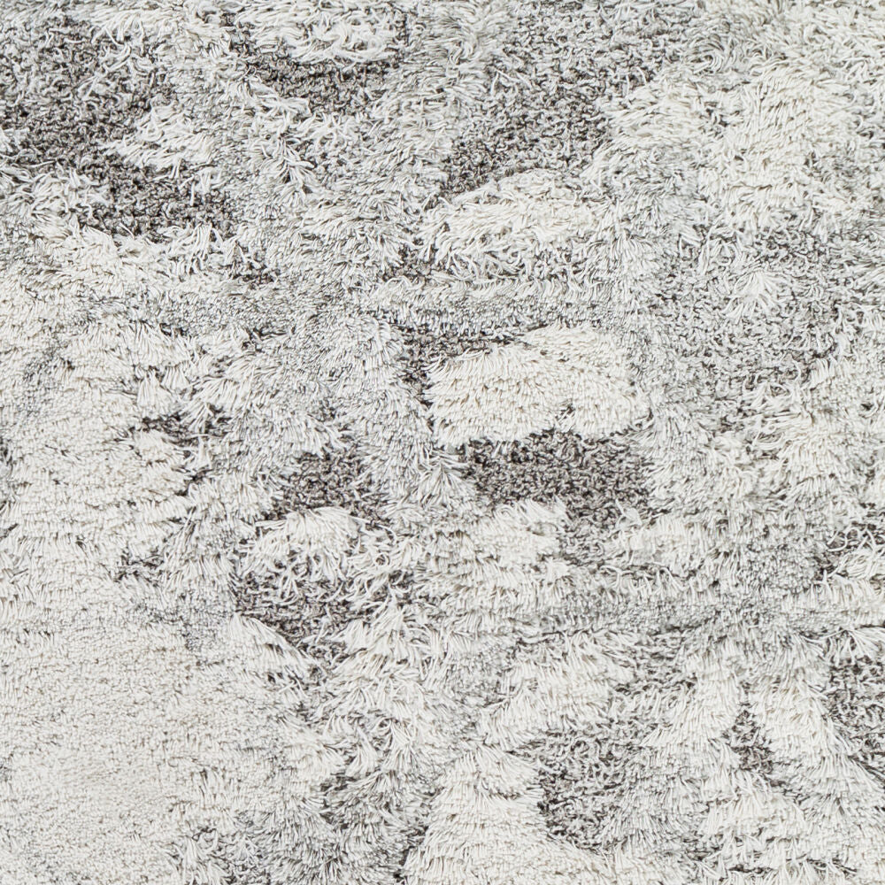 Alta Shag Light Gray/Off-White Machine Woven Rug - swatch