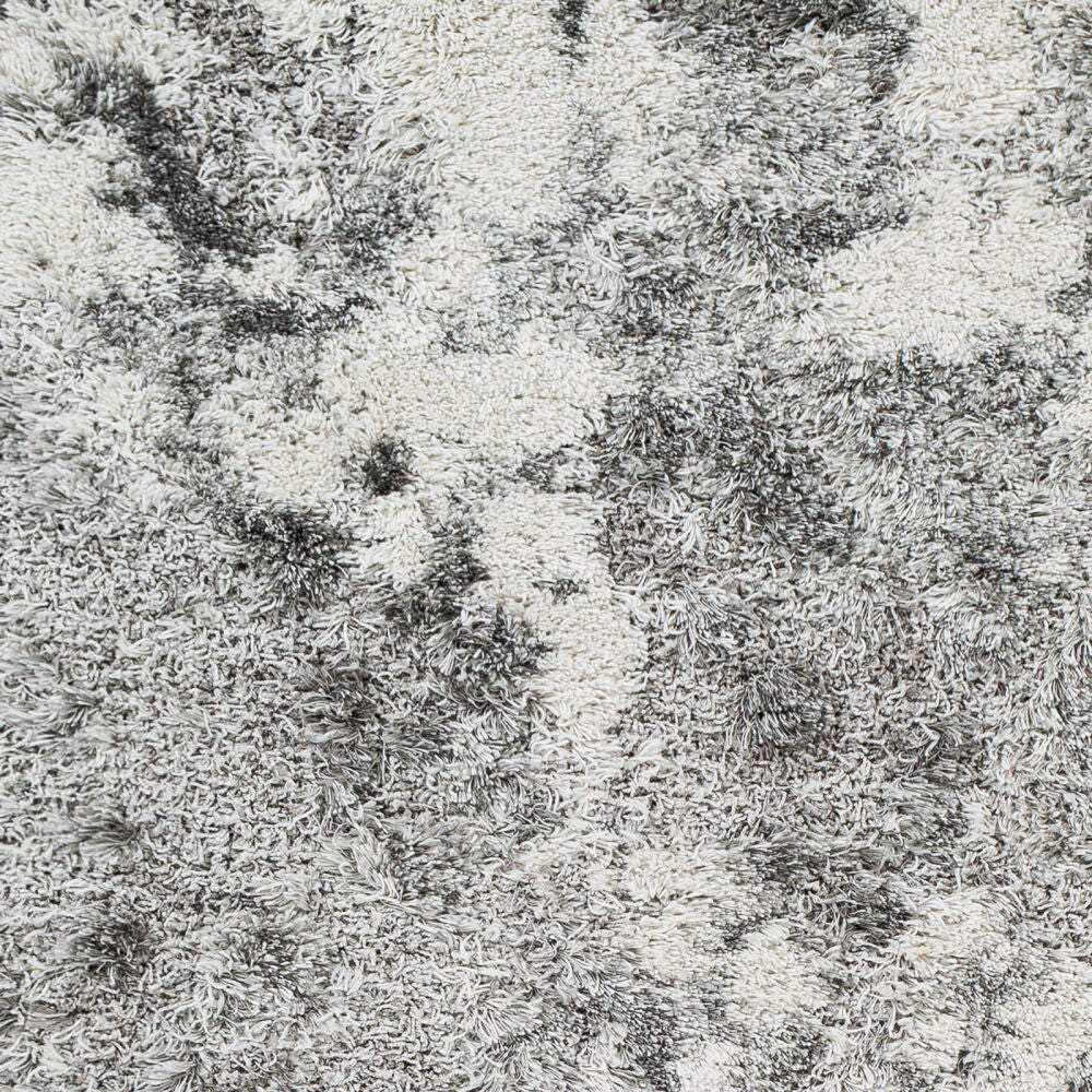 Alta Shag Gray/Off-White Machine Woven Rug ASG-2304 - swatch