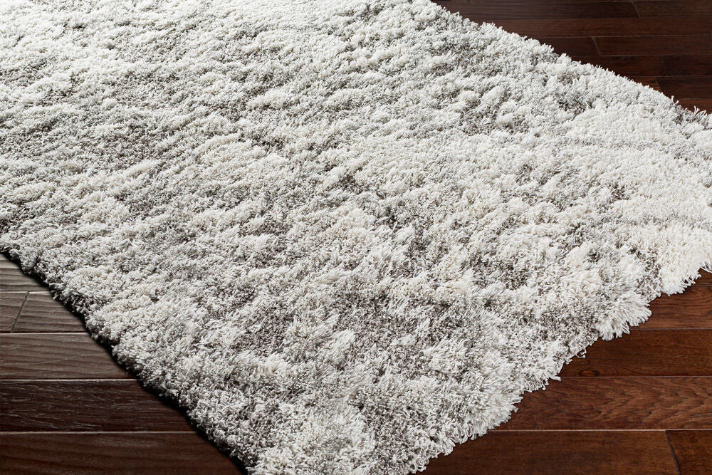 Alta Shag Gray/Off-White Machine Woven Rug ASG-2305 - corner