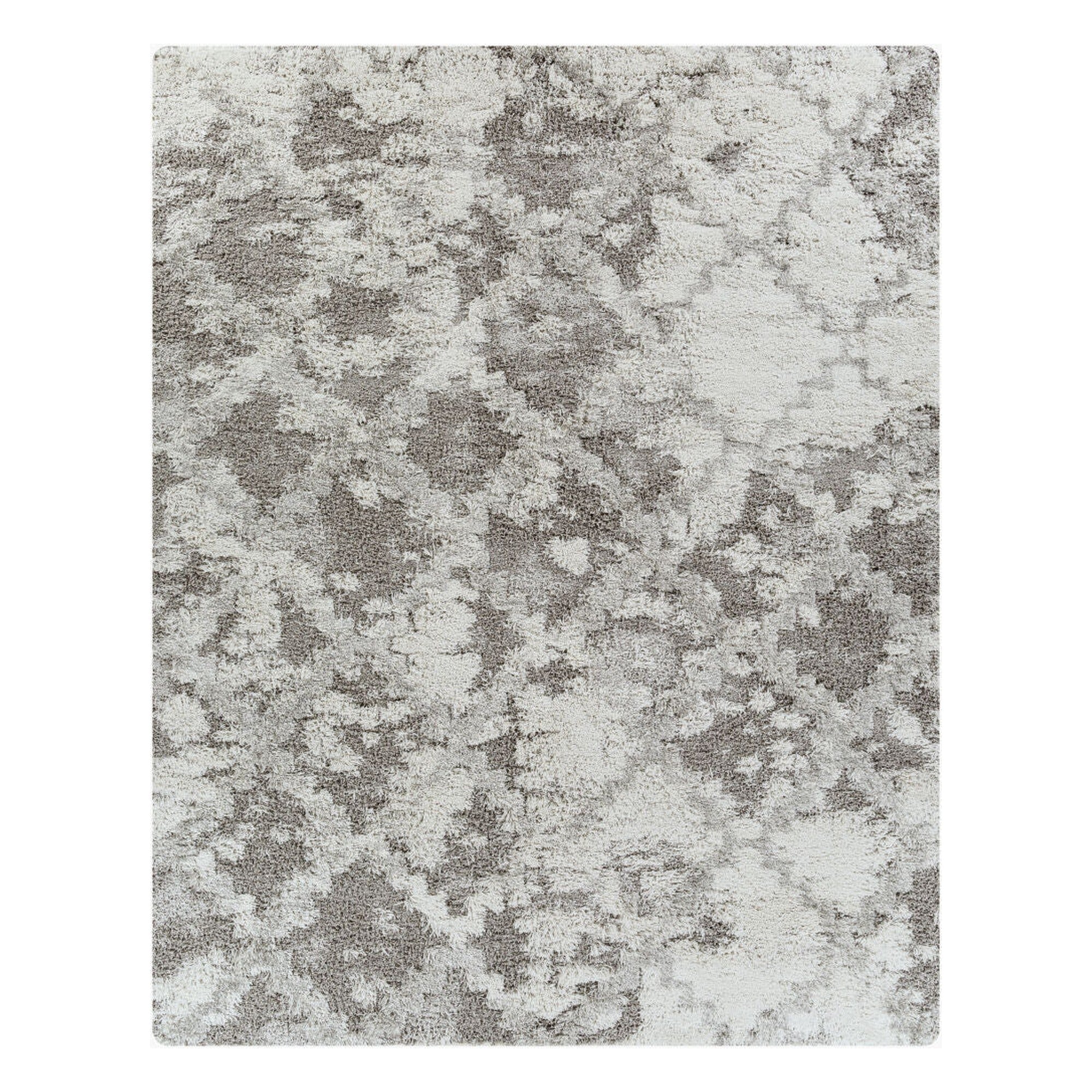 Alta Shag Gray/Off-White Machine Woven Rug ASG-2305 - 2' x 2'11"