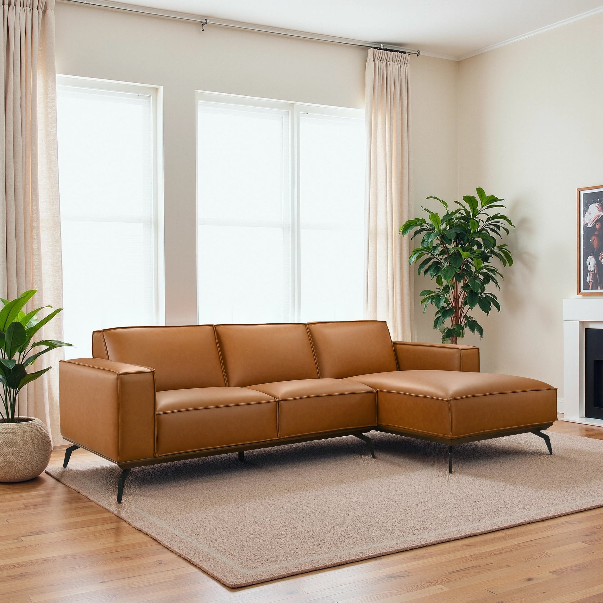 Brenham Easy Clean Modern Right Sectional Sofa