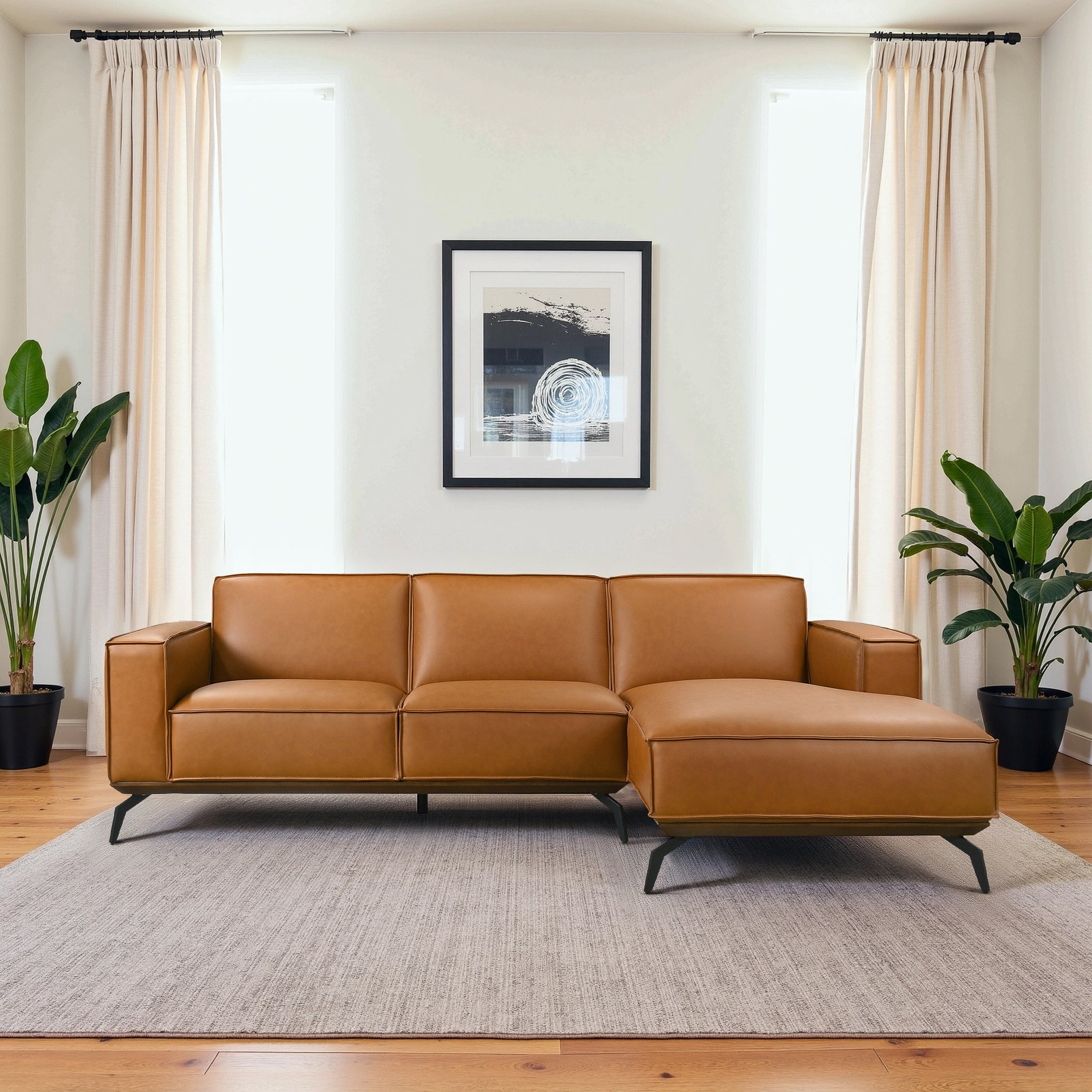 Brenham Easy Clean Modern Right Sectional Sofa