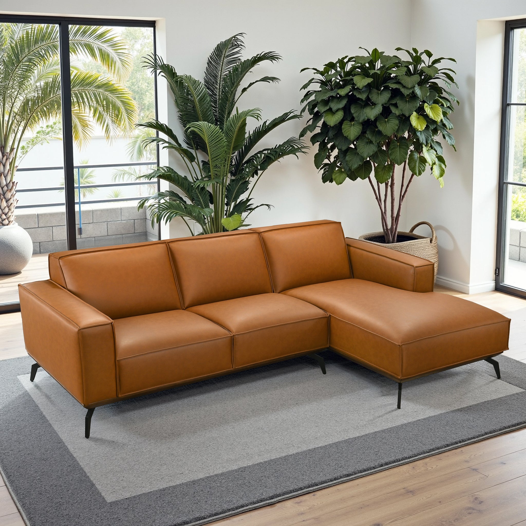Brenham Easy Clean Modern Right Sectional Sofa