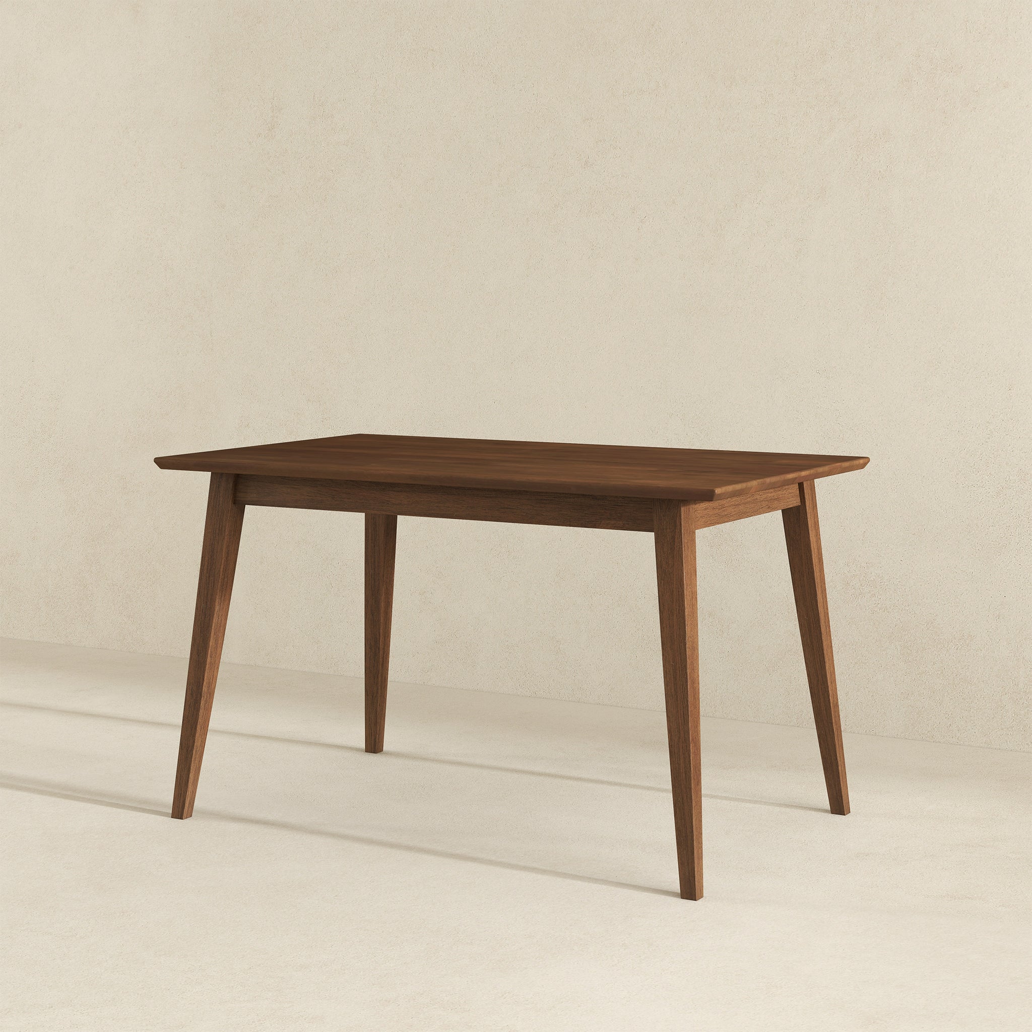 Levi Modern Style Solid Wood Rectangular Walnut Top Dining Table 47"