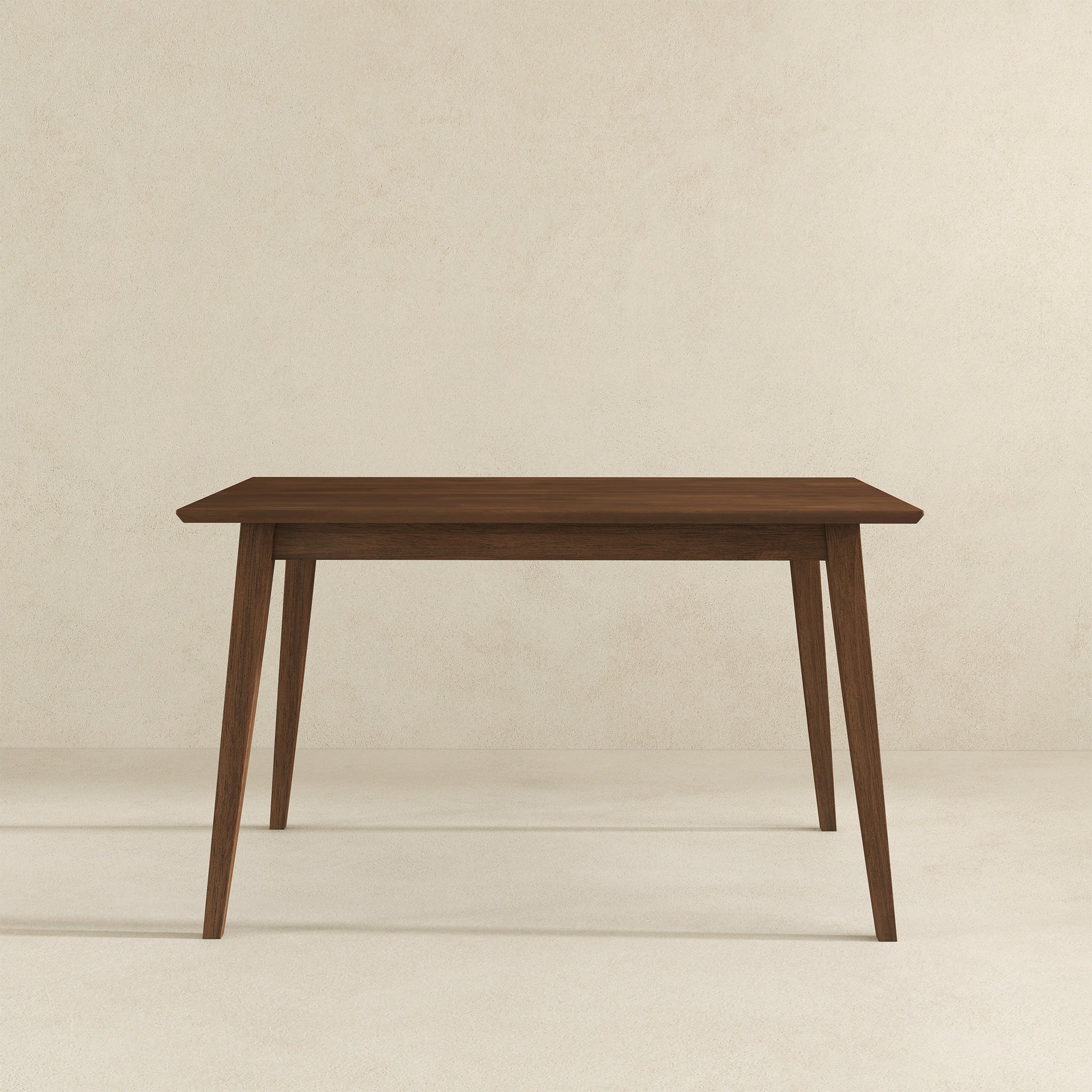 Levi Modern Style Solid Wood Rectangular Walnut Top Dining Table 47"