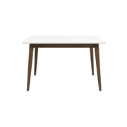 Levi Modern Style Solid Wood Rectangular White Top Dining Table 47"