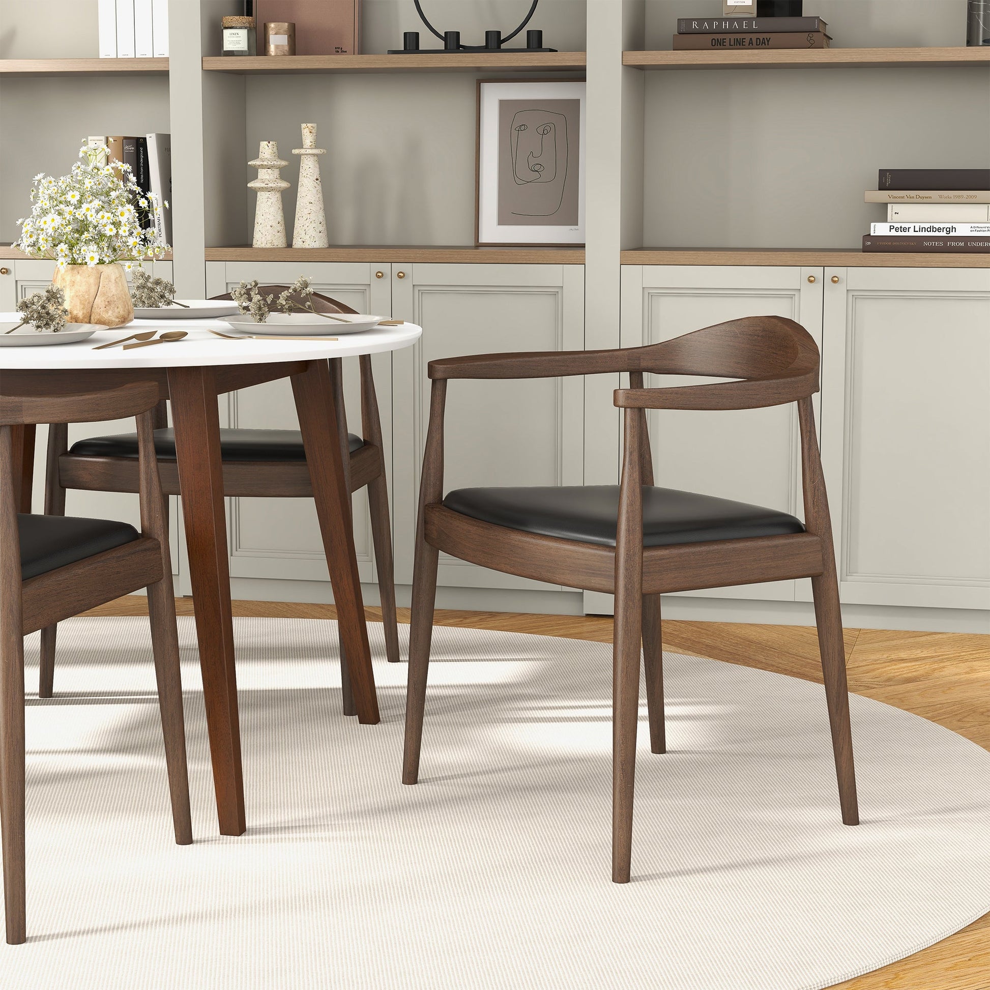 Kelly Black Vegan Leather Dining Chair