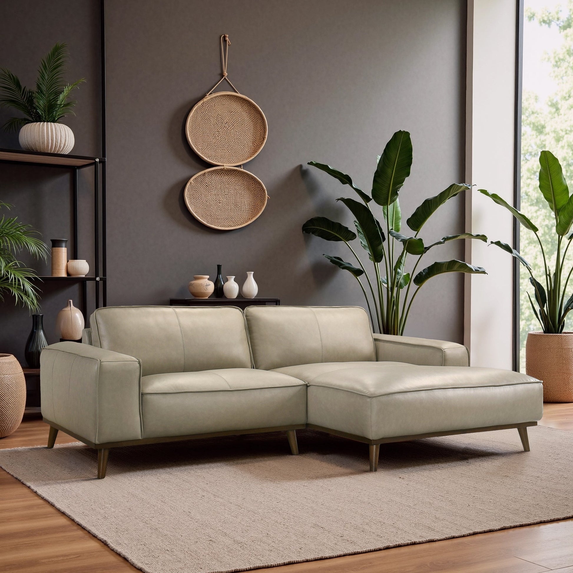 Kerrville Premium Leather Sectional with Chaise