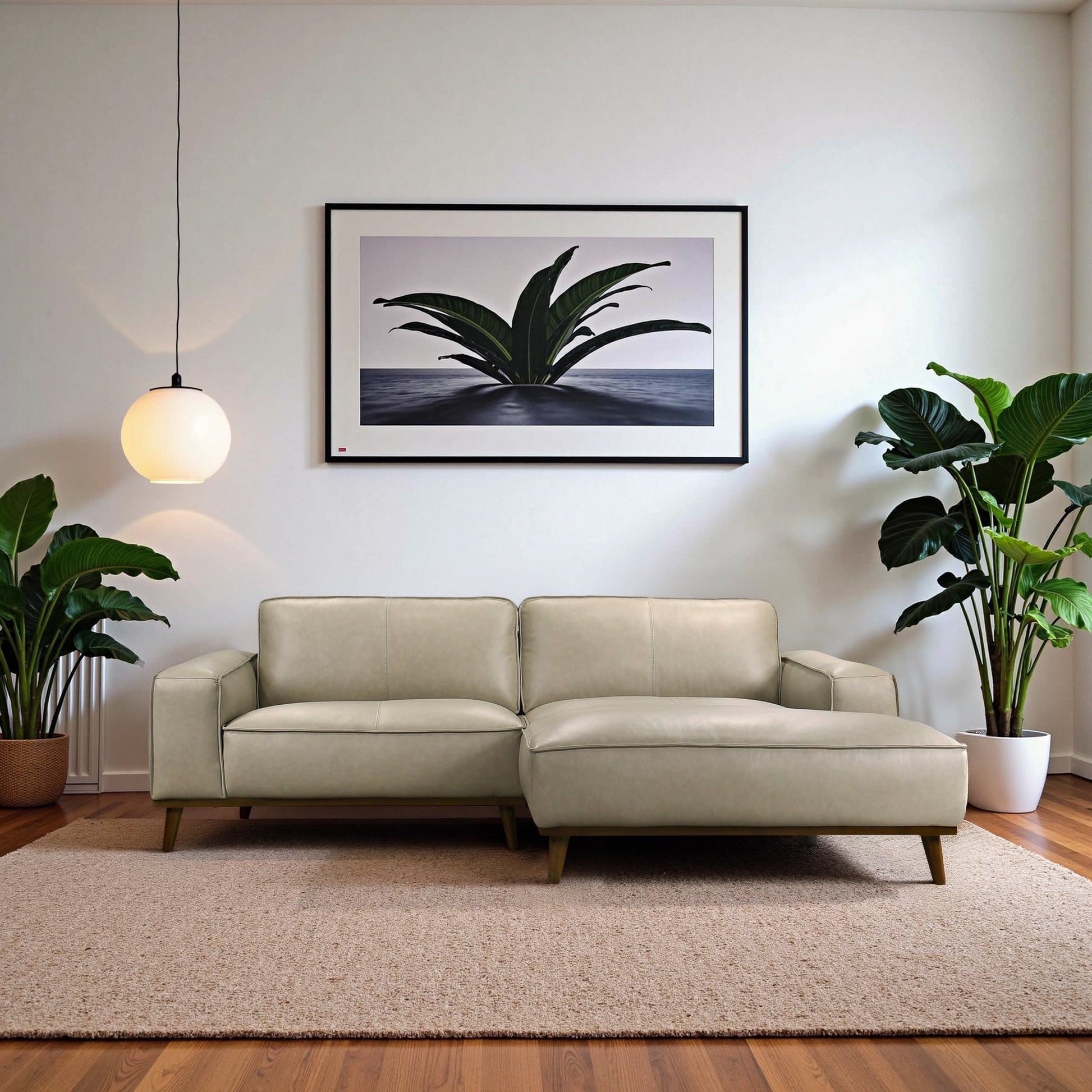 Kerrville Premium Leather Sectional with Chaise