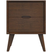 Alexandra Walnut Nightstand - 2 Drawers