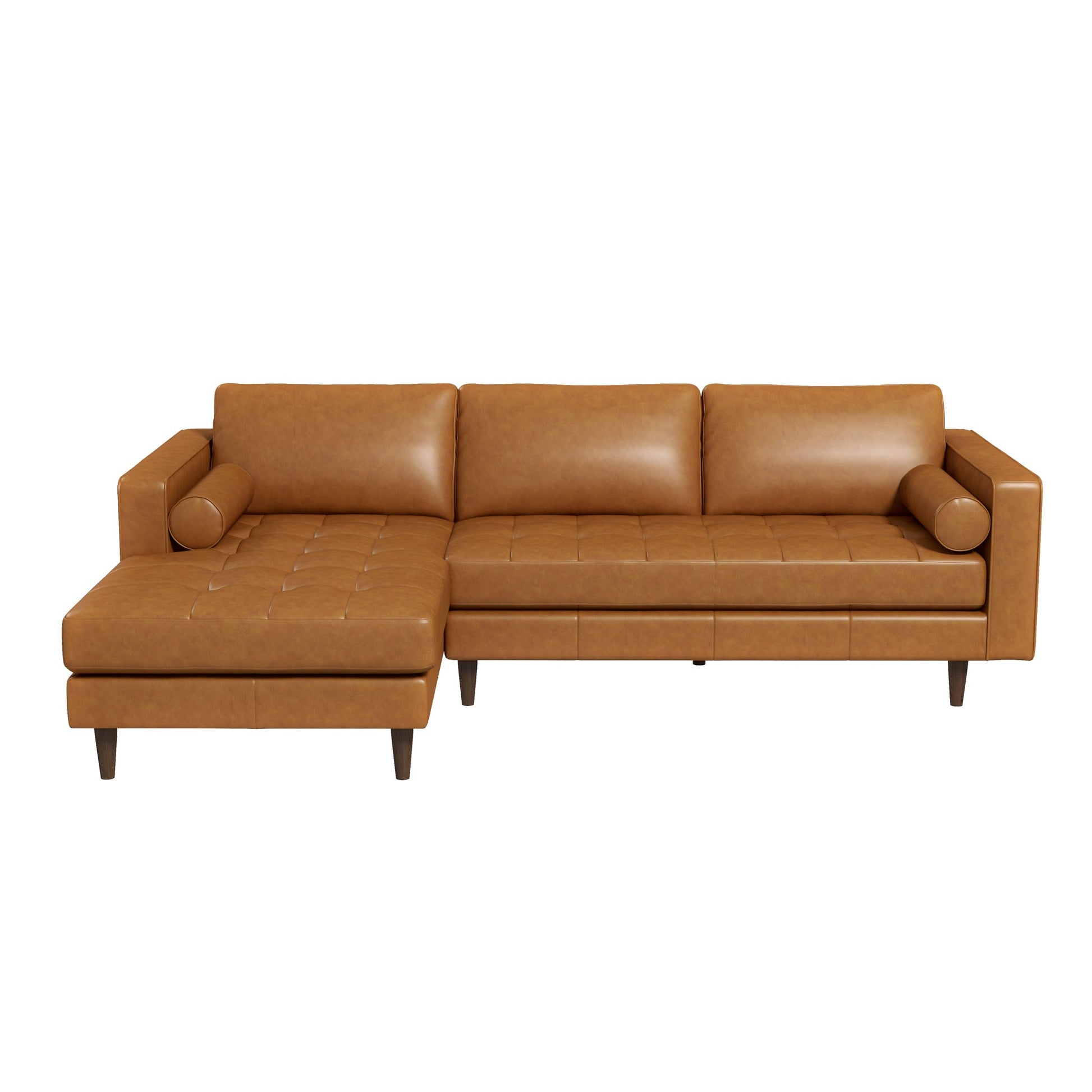 Anthony Luxurious L-Shaped Top Grain Leather Sectional Sofa