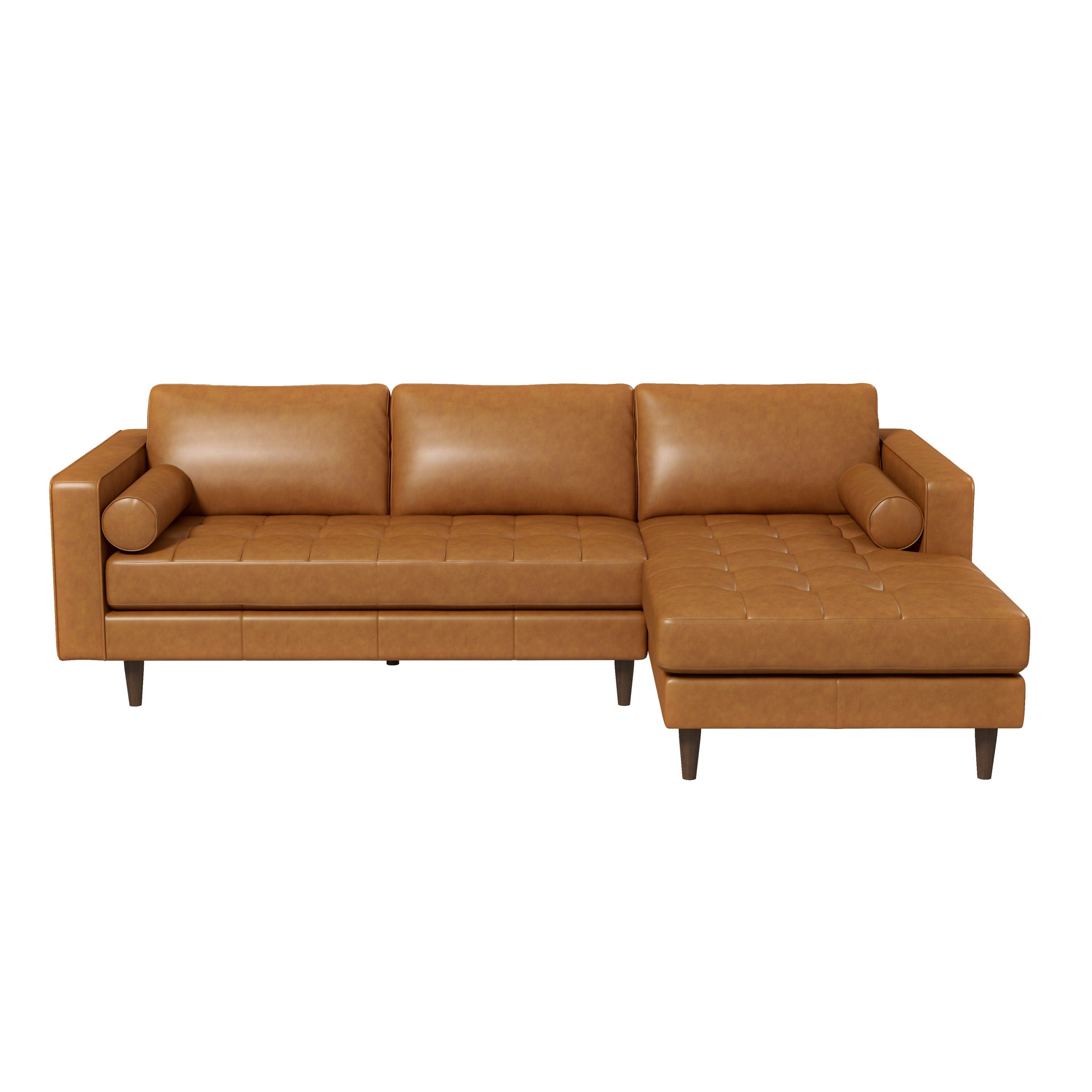 Anthony Luxurious L-Shaped Top Grain Leather Sectional Sofa