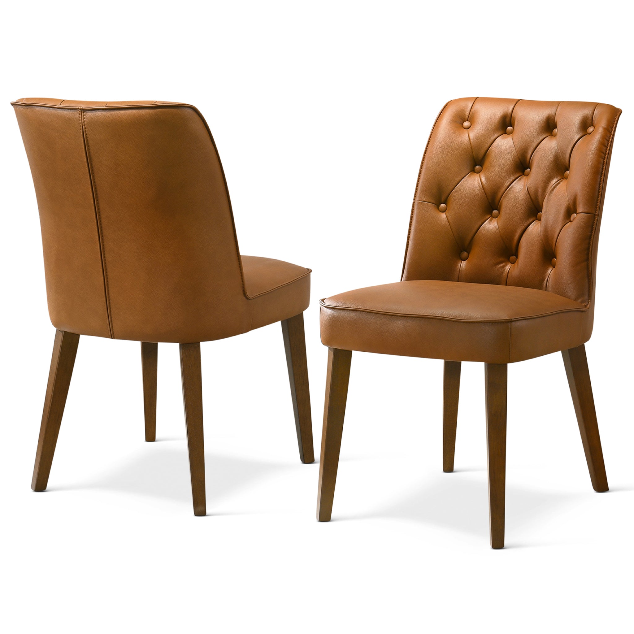 Belmont Cognac Vegan Leather Dining Chair