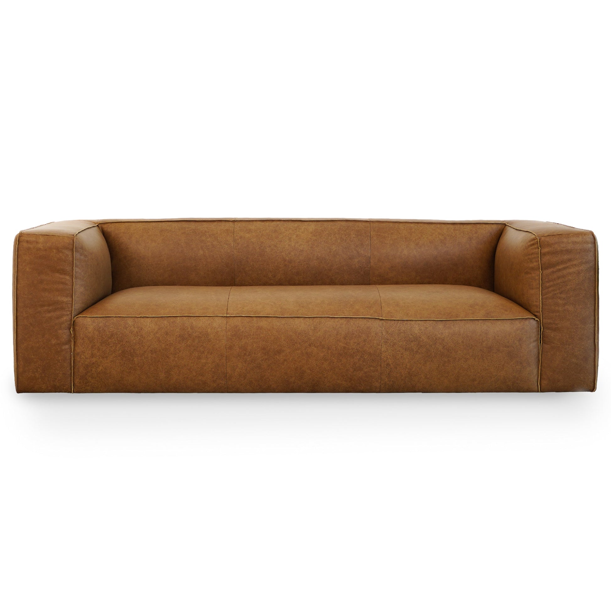 Colton Modern Luxury Genuine Leather Rectangular Sofa