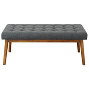 Delilah Mid-Century Modern Button-Tufted Upholstered Bench