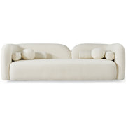 Donna Boucle Fabric Curved Sofa