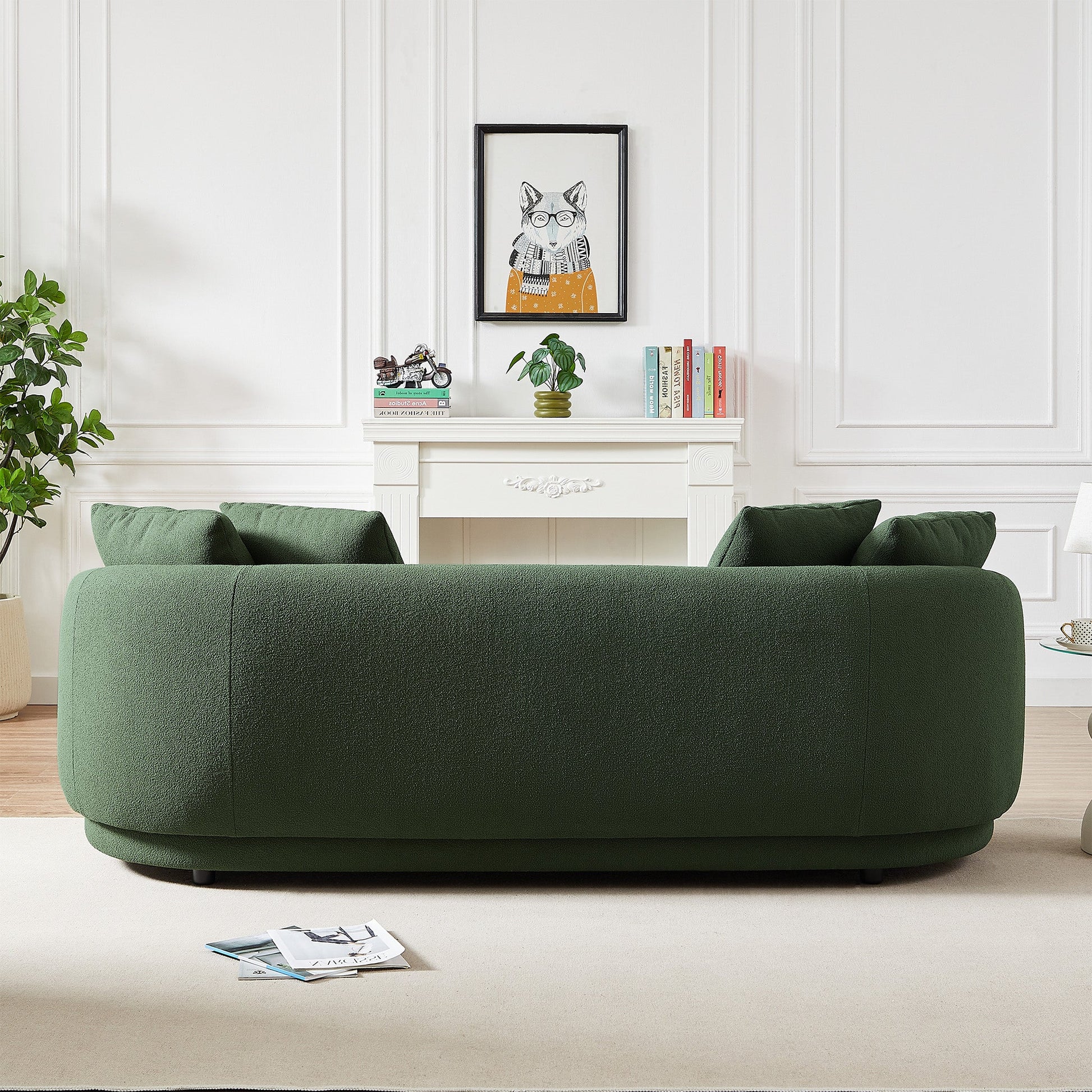 Dylan Round Arm Boucle Fabric Luxury Japandi Style Sofa