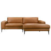 Easley Mid Century Modern Vegan Leather Wide-Arm Sofa