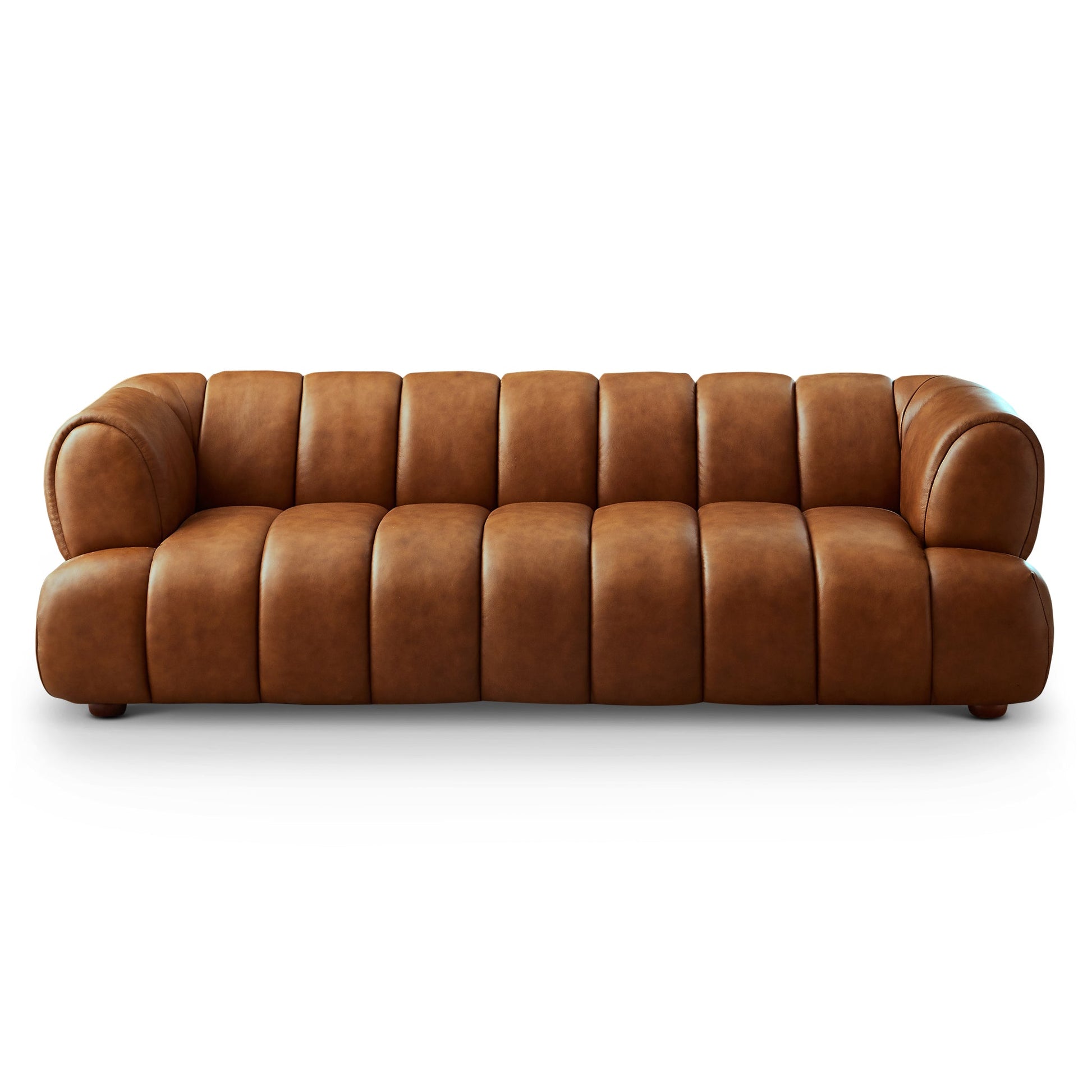 Jasmin Modern Cognac Genuine Leather Sofa