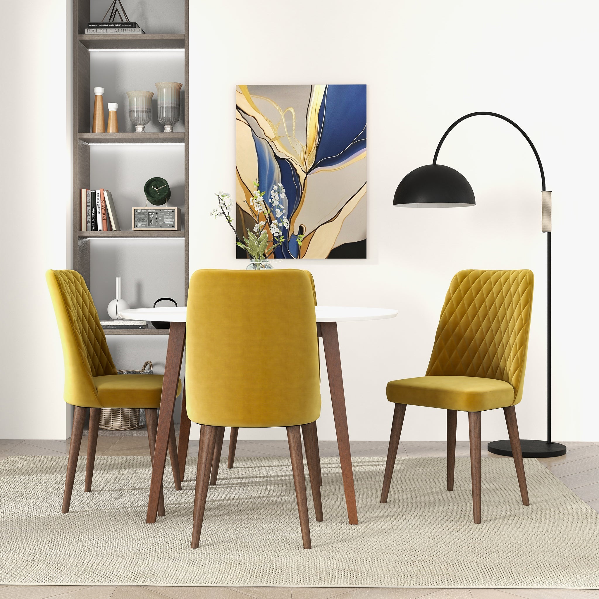 Katie Mid-Century Modern Velvet Side Chair