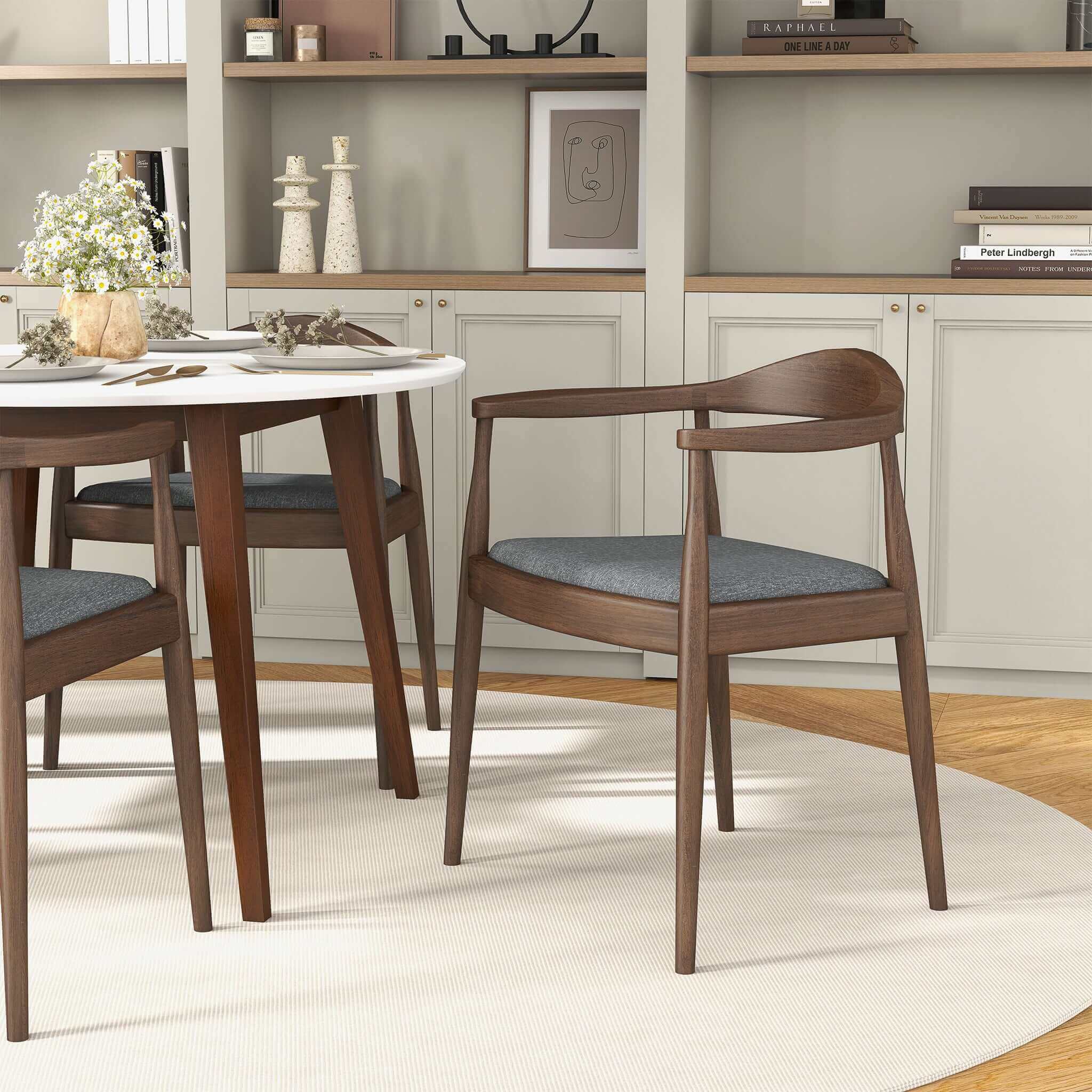 Kelly Grey Fabric Modern Dining Chair