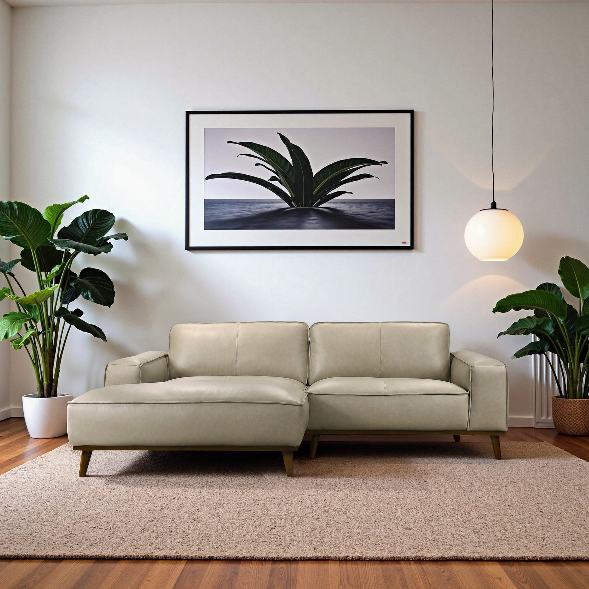 Kerrville Premium Leather Sectional with Chaise