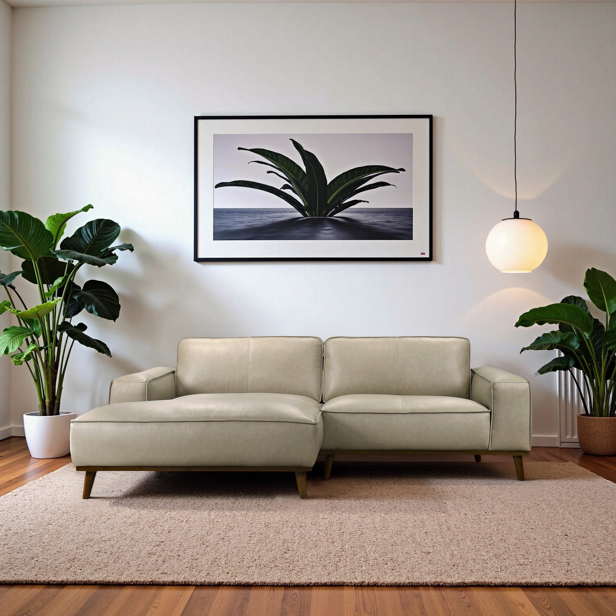 Kerrville Premium Leather Sectional with Chaise