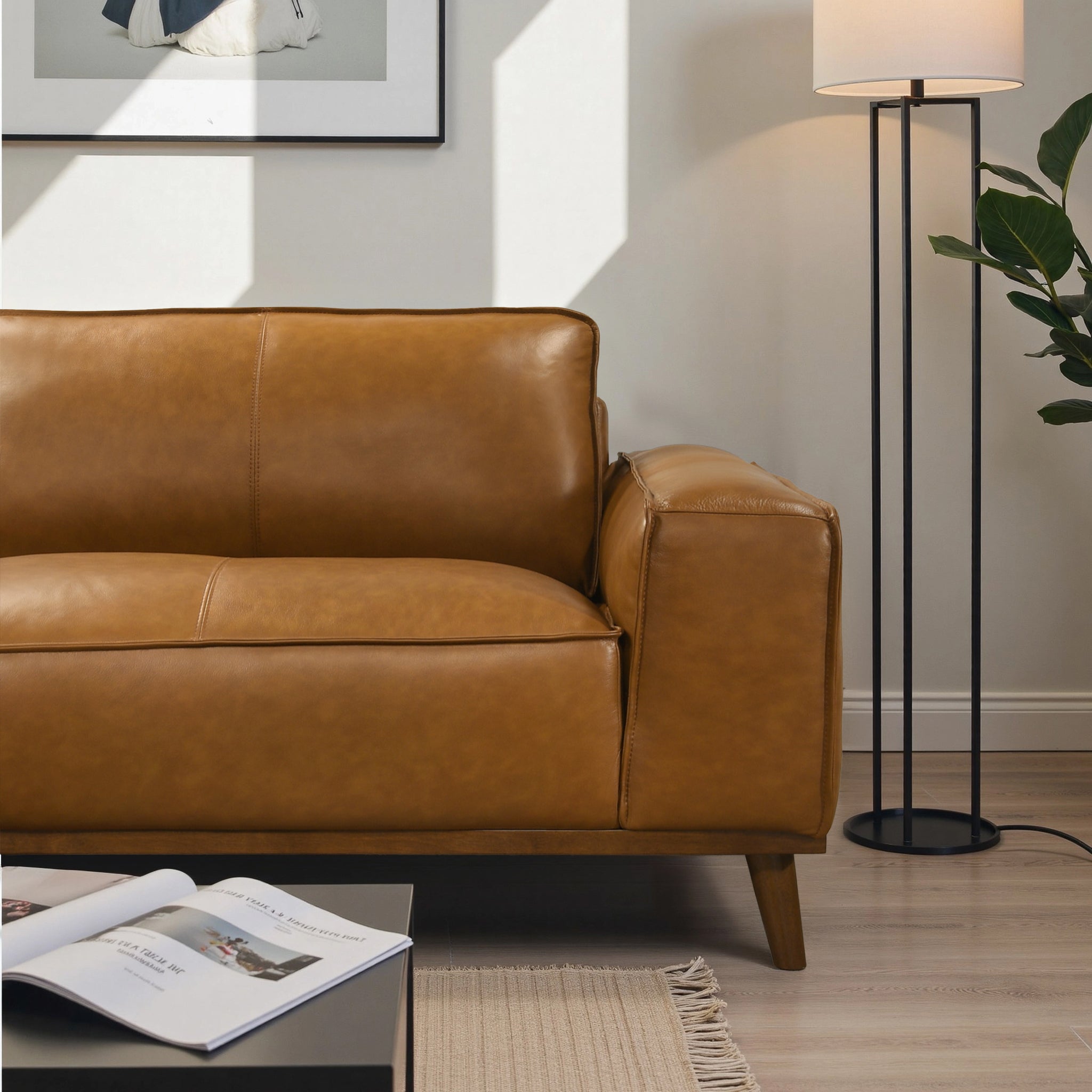 Kerrville Premium Leather Sectional with Chaise