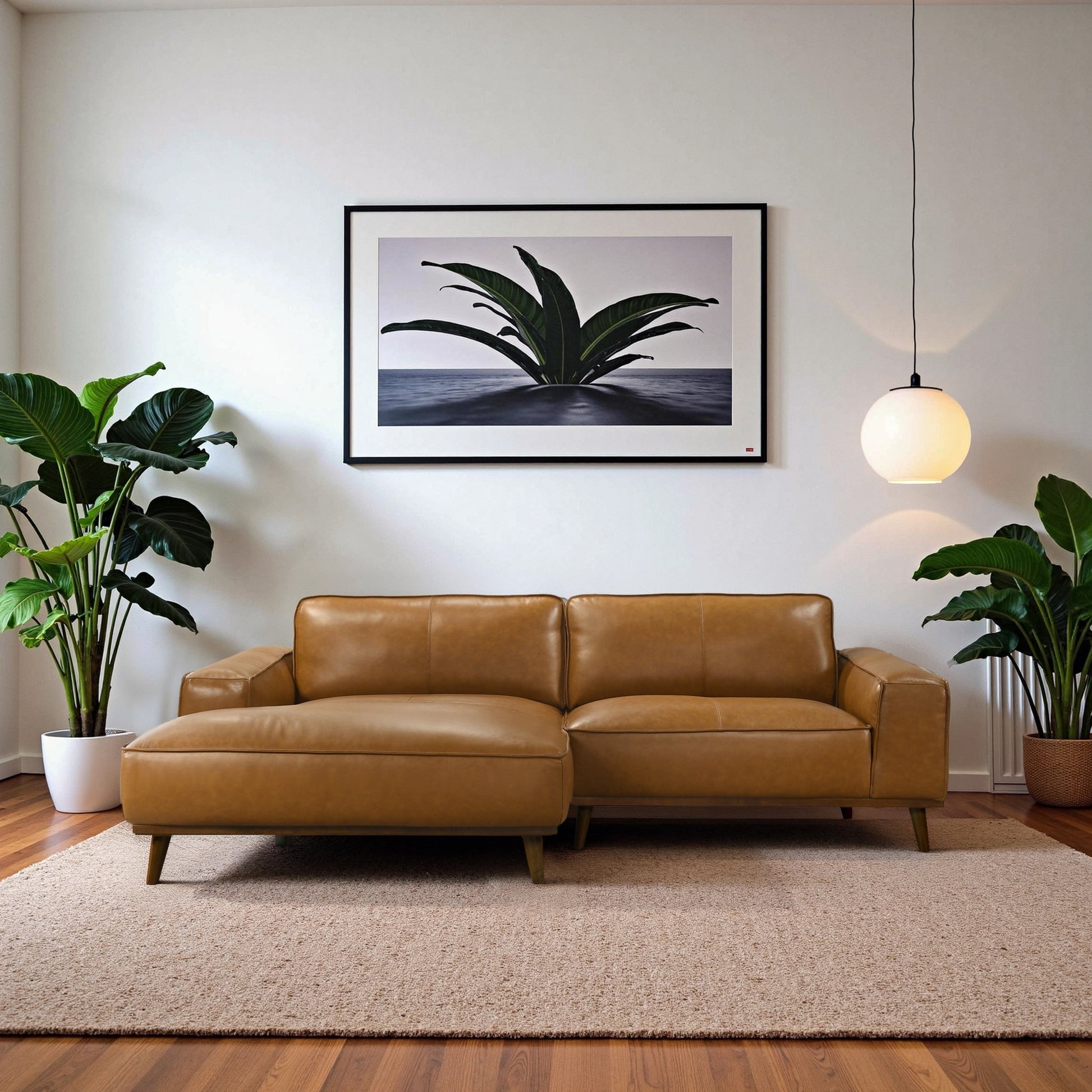 Kerrville Premium Leather Sectional with Chaise