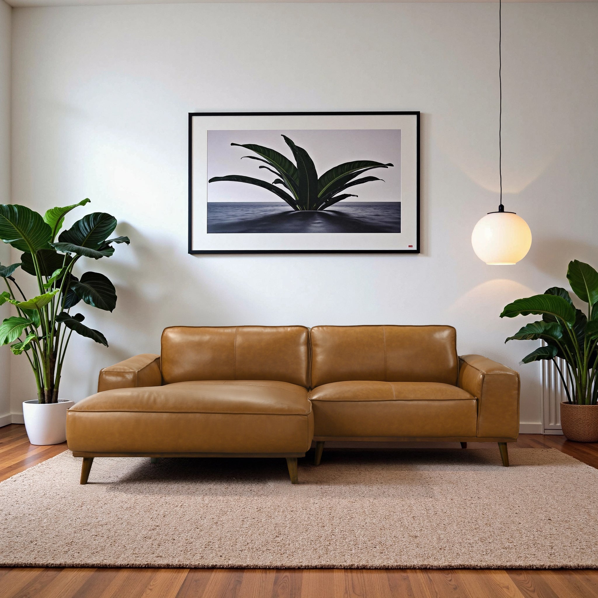 Kerrville Premium Leather Sectional with Chaise