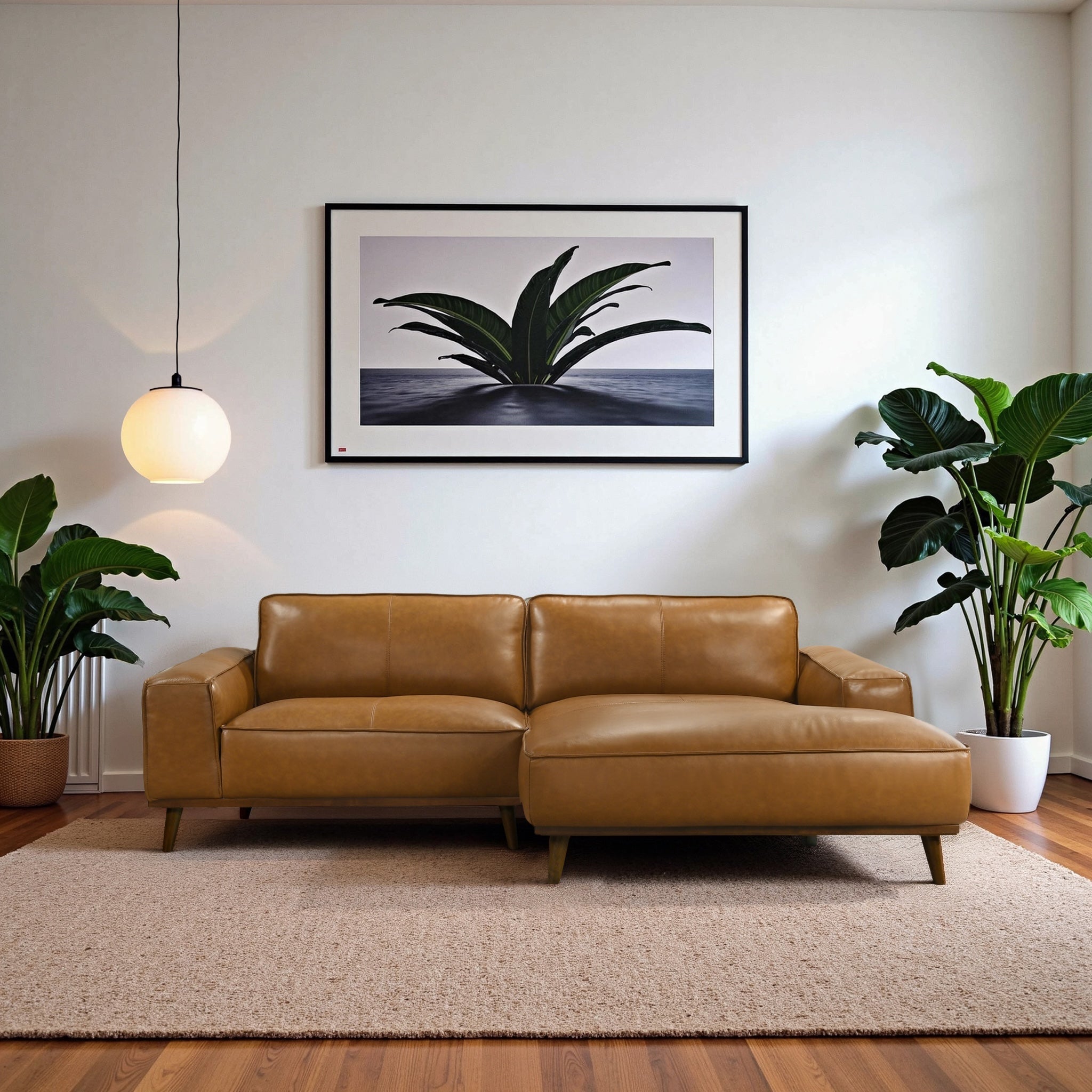Kerrville Premium Leather Sectional with Chaise