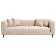 Nora 3-Seater Velvet Sofa | Minimalist Nordic Design with Solid Wood Base