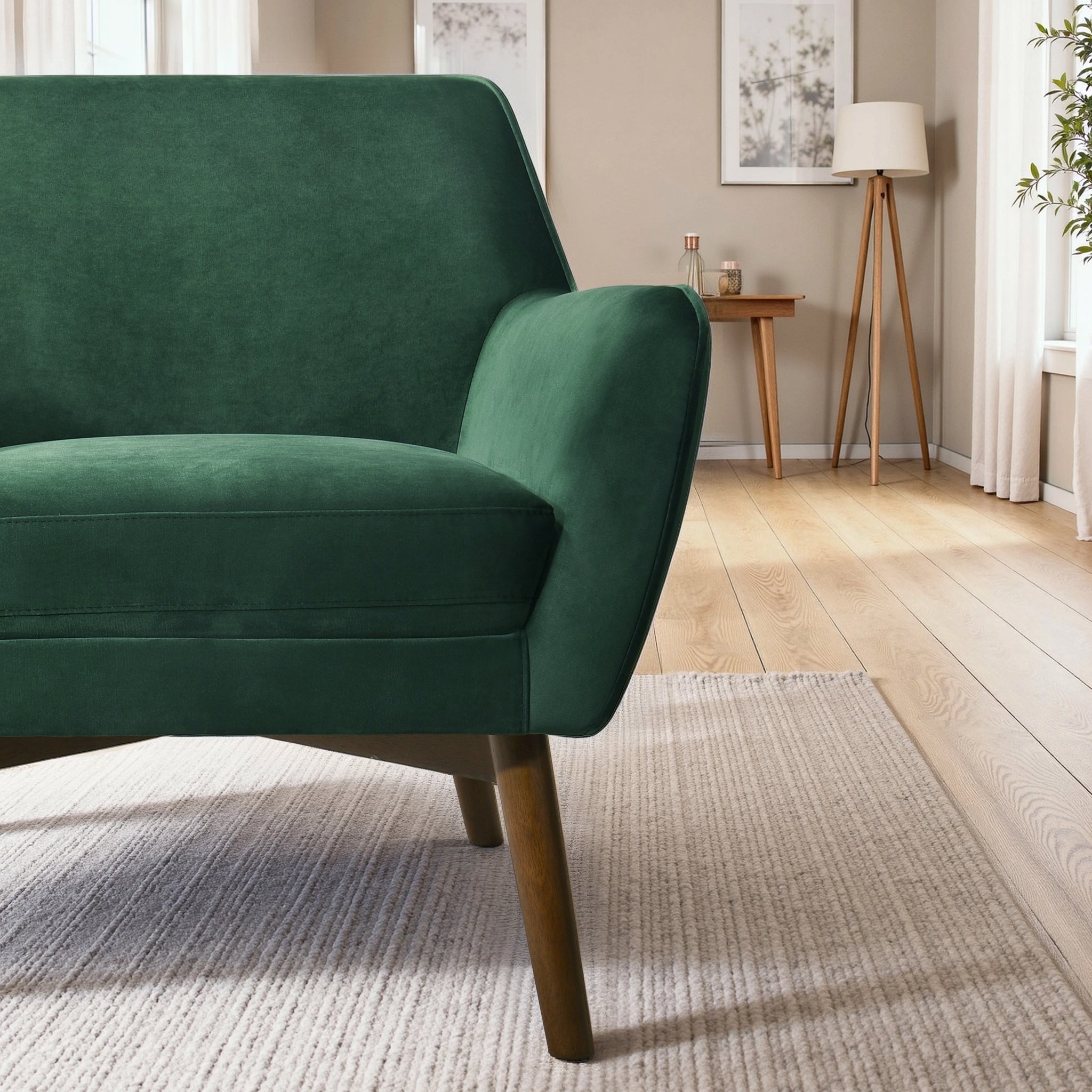 Panom Mid-Century Modern Velvet Armchair