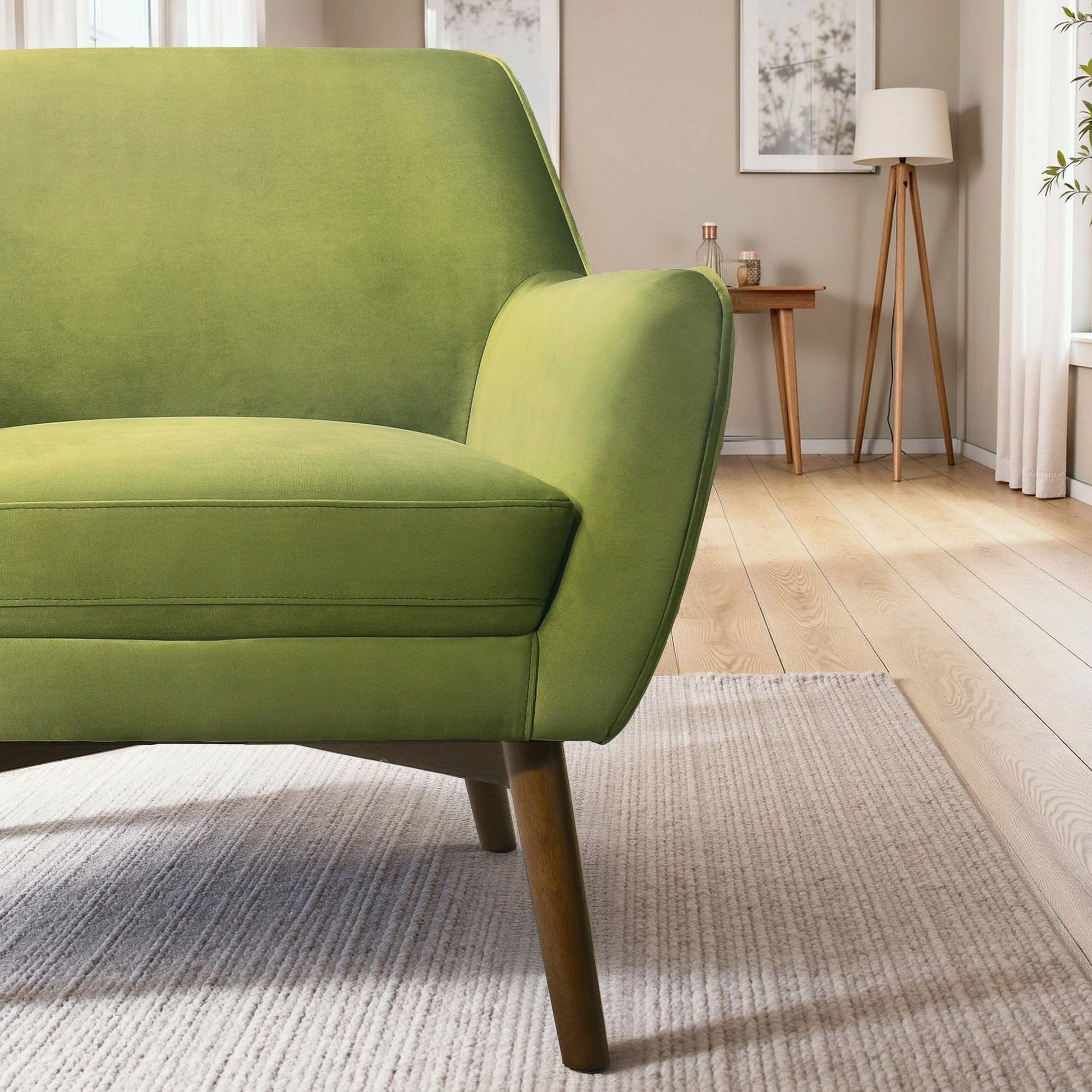 Panom Mid-Century Modern Velvet Armchair