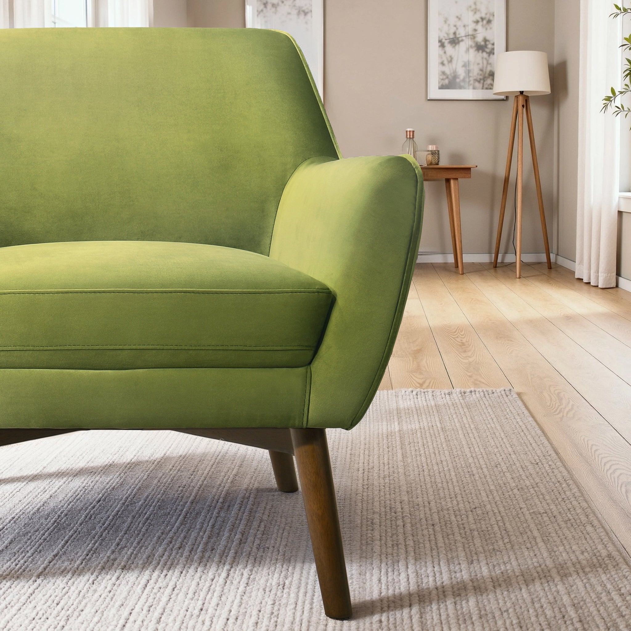 Panom Mid-Century Modern Velvet Armchair