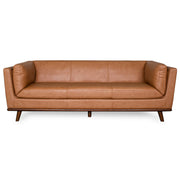 Phoenix Mid-Century Modern Sofa in Breathable Top Grain Leather