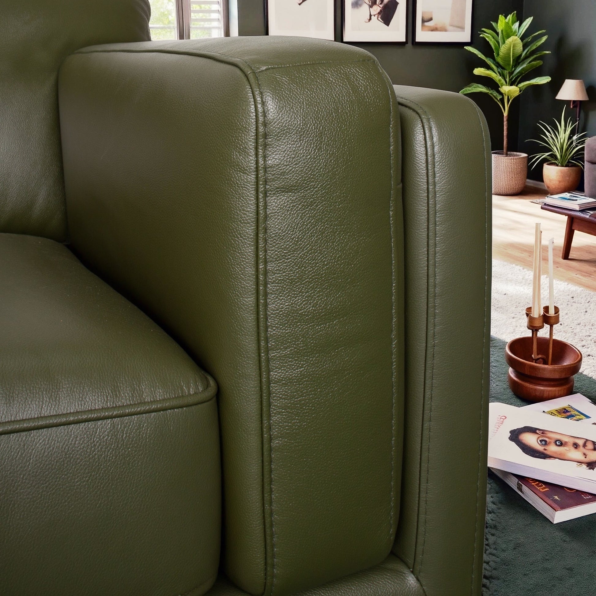 Raleigh 3-Seater Top Grain Leather Sofa