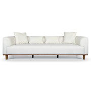 Richardson Modern Velvet Upholstered Sofa with Solid Wood Legs and Loose Pillows