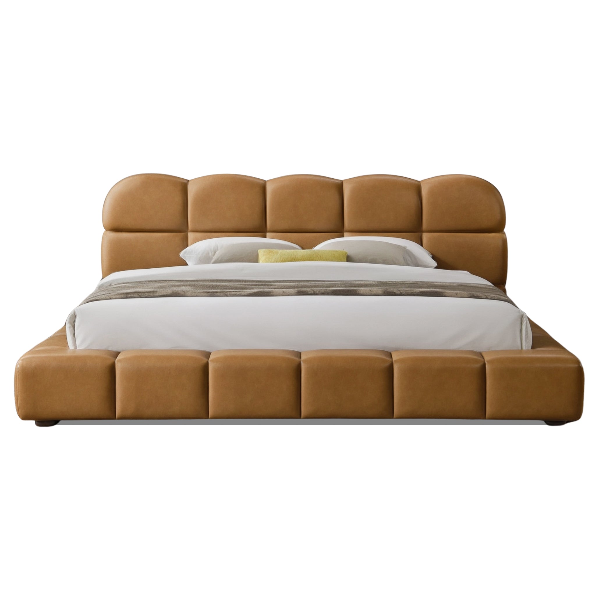Roswell Vegan Leather Upholstered Platform Bed