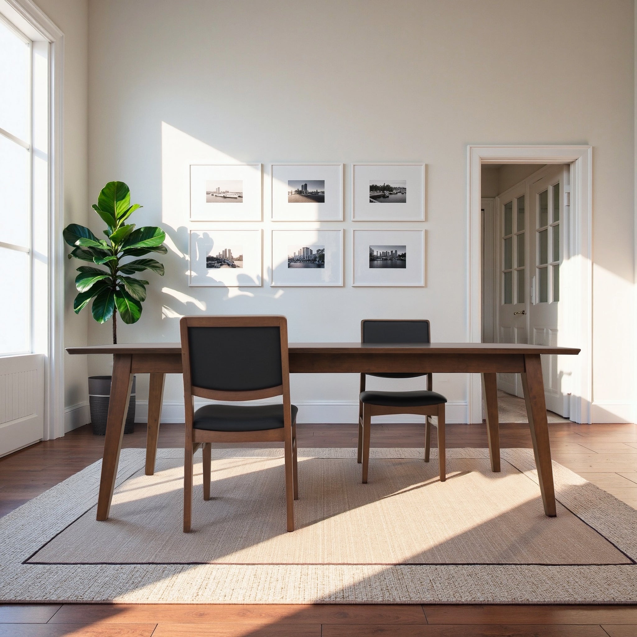 Cary Mid-Century Modern Vegan Leather Dining Chair