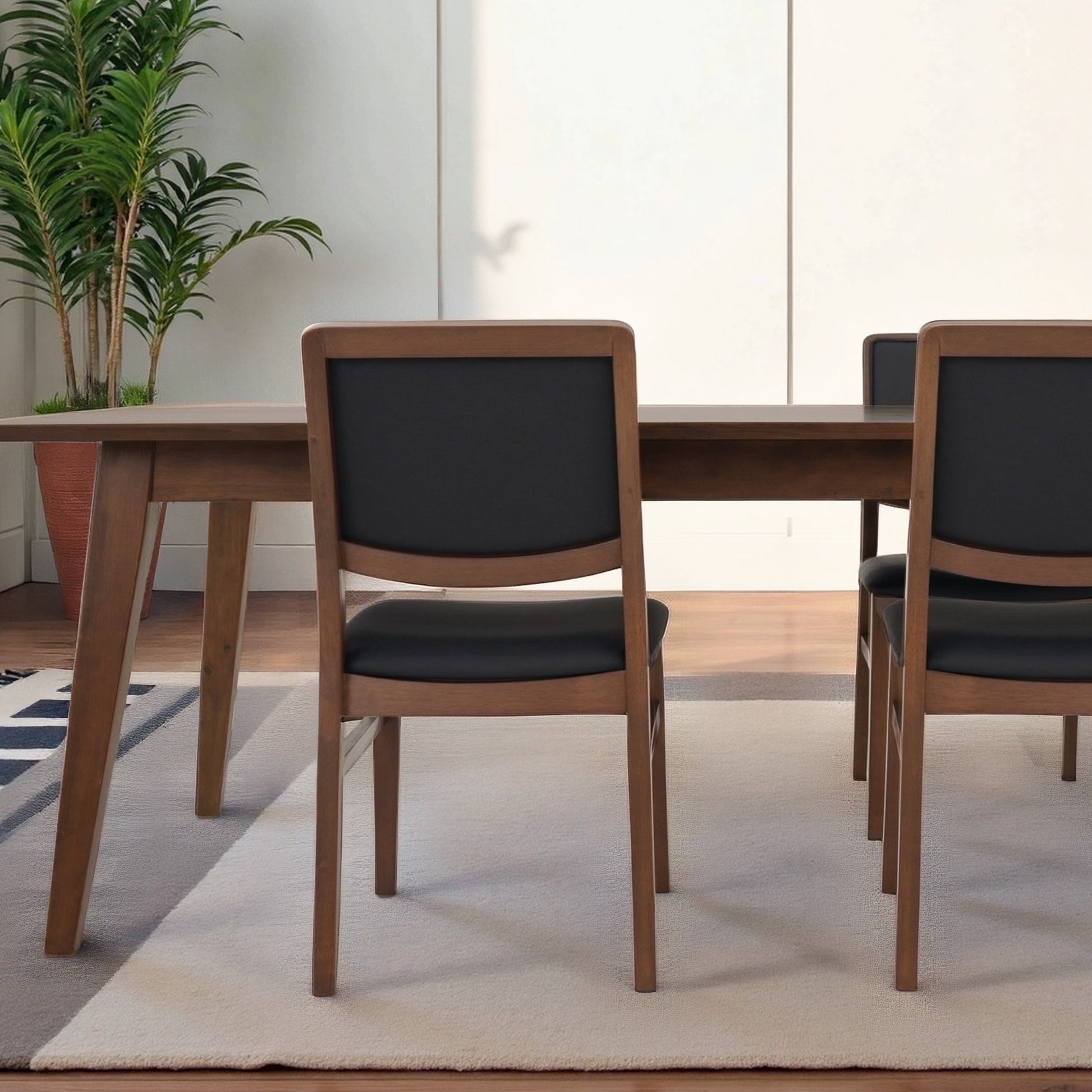 Cary Mid-Century Modern Vegan Leather Dining Chair