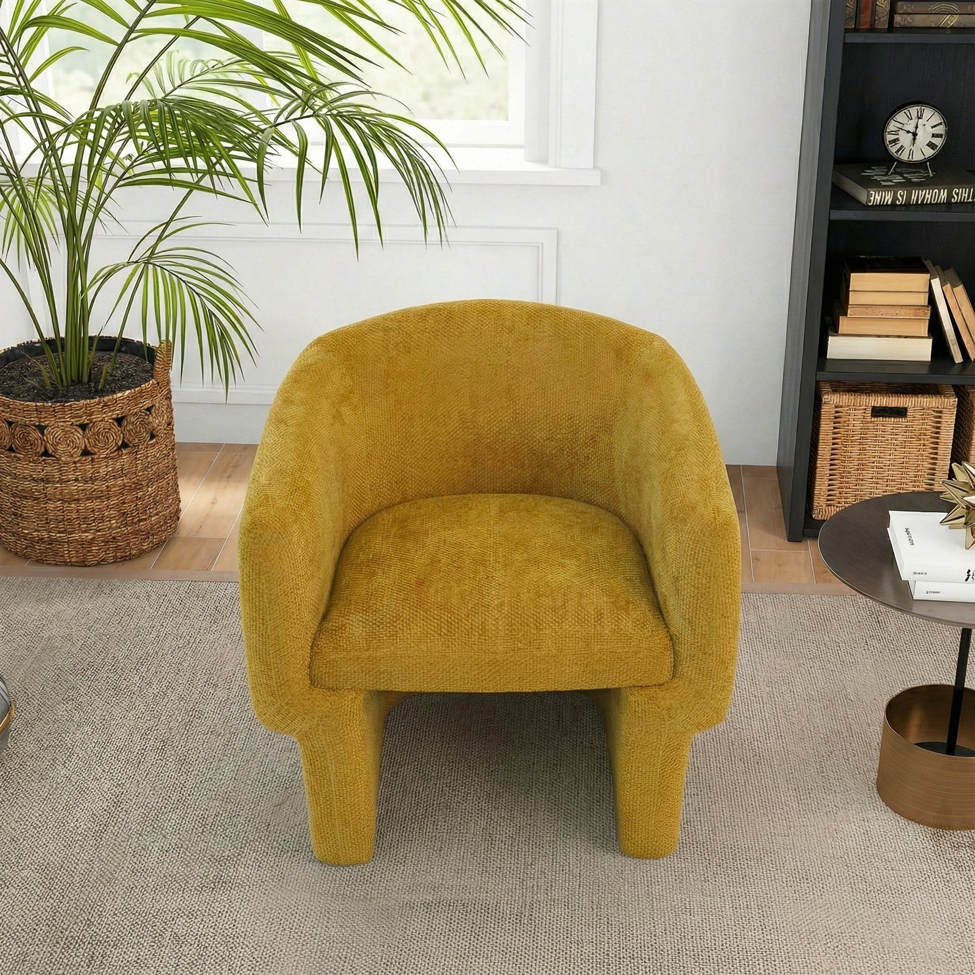 Wichita Contemporary No-Assembly Lounge Chair with Chenille Upholstery